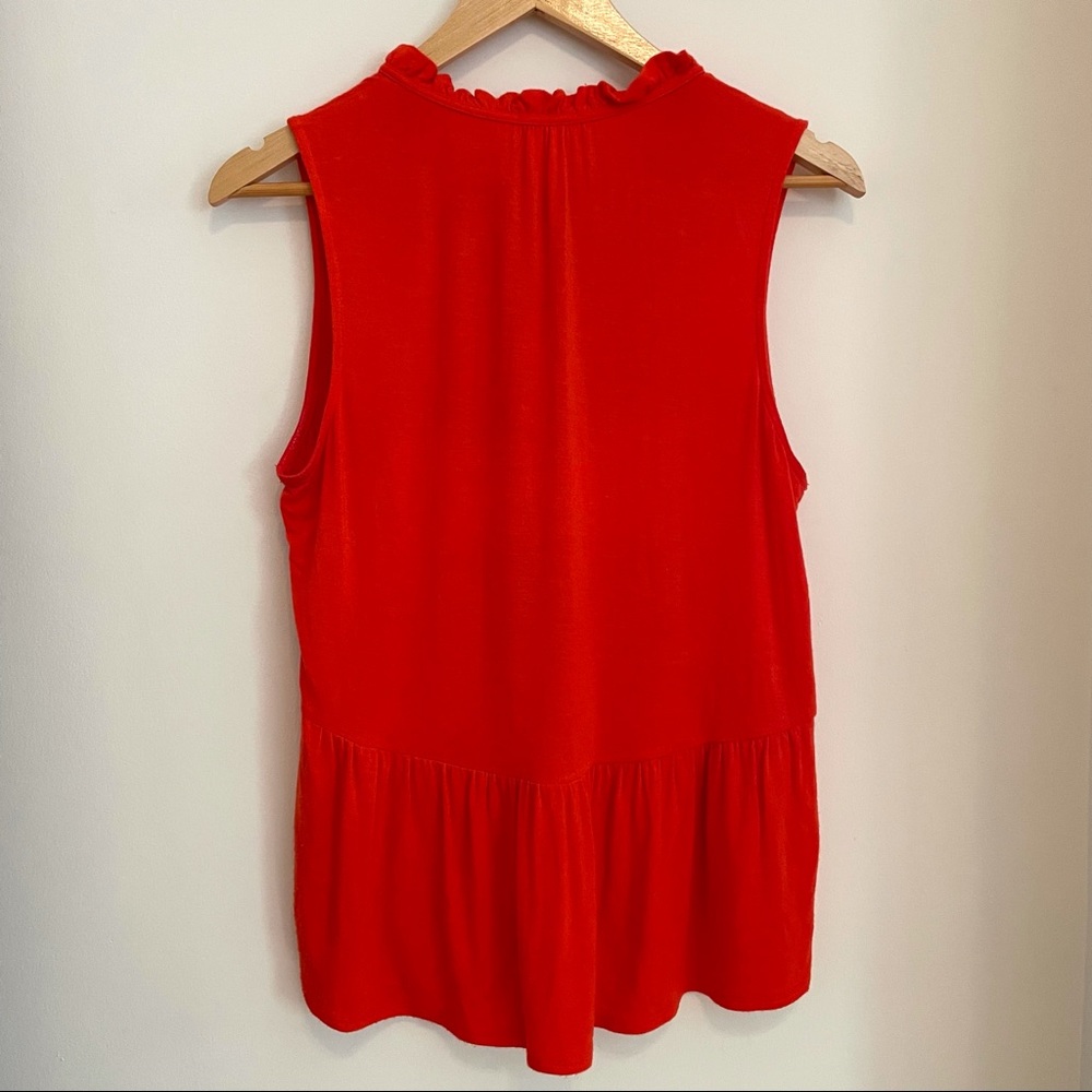 J.Crew Peplum Top with Ruffle Detail in Red - Picture 4 of 5